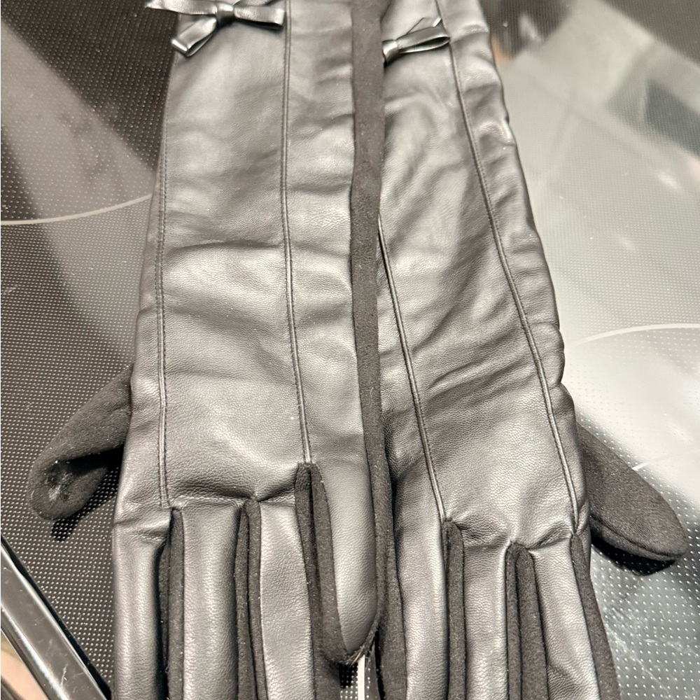 Francesca's Collections Black Full Arm Length Black Gloves NWT